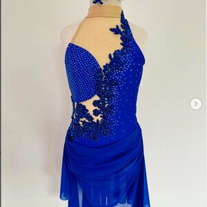 Royal Blue Custom Lyrical Dance Costume